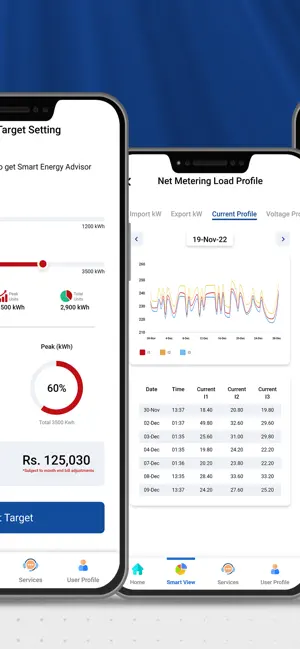 Net Metering load profile using power smart app